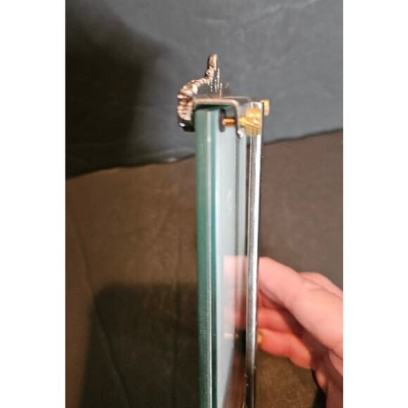 RAJ Pewter Picture Frame 3.5x7,  Screw holder for glass. Ornate top bottom, Read - Picture 5 of 7